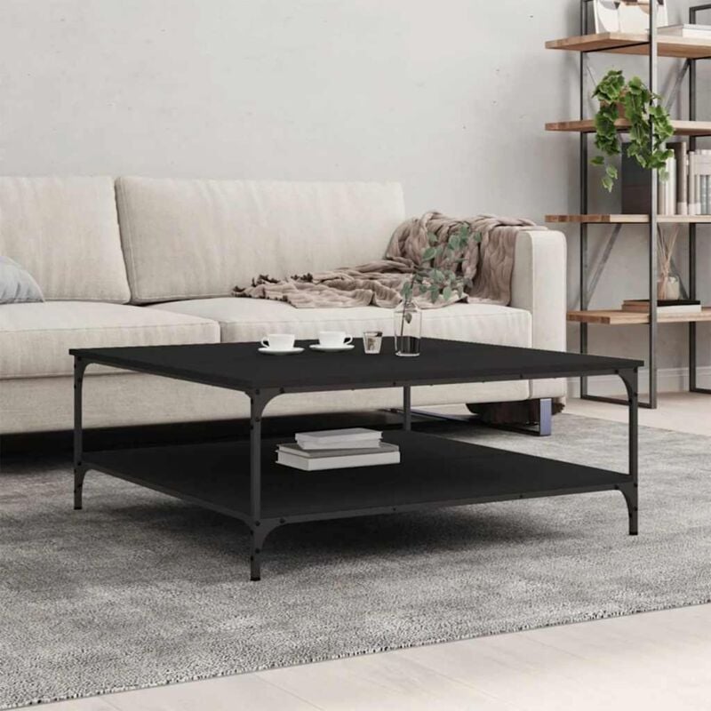 foto del prodotto tavolino da salotto nero 100x100x40 cm in legno multistrato vidaxl