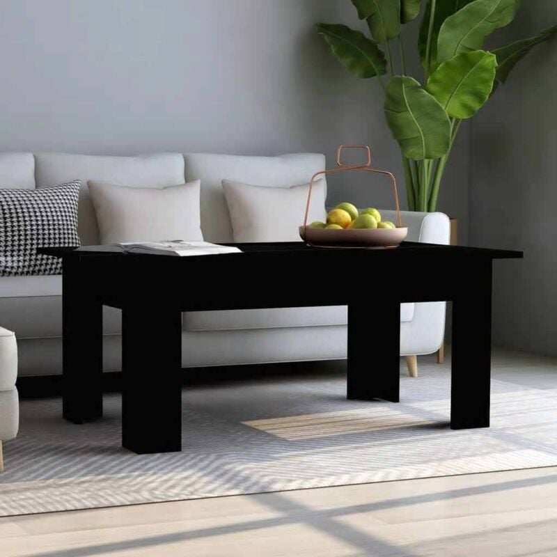 foto del prodotto tavolino da salotto nero 100x60x42 cm in legno multistrato vidaxl