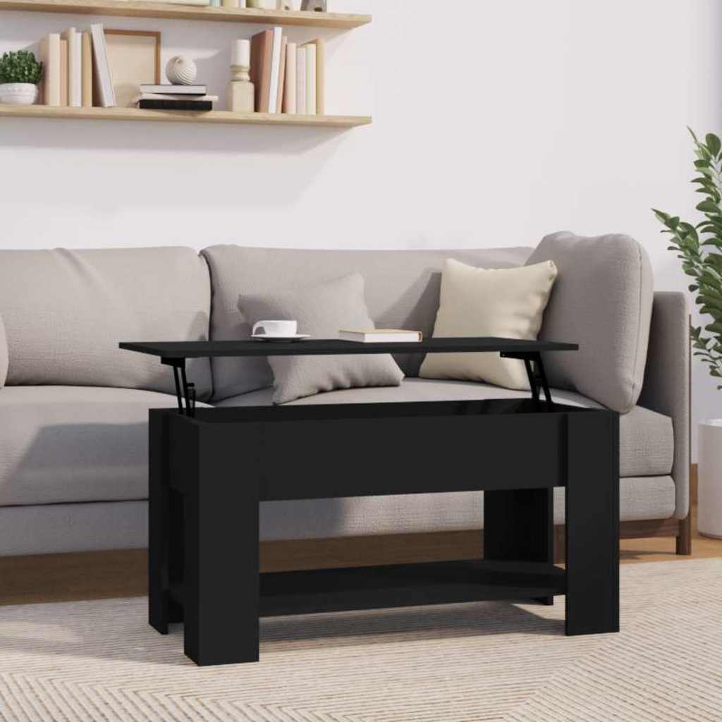 foto del prodotto tavolino da salotto nero 101x49x52 cm in legno multistrato vidaxl