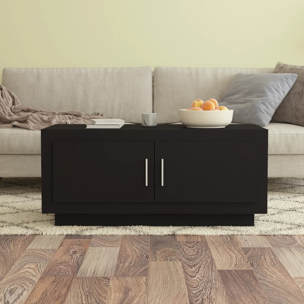 foto del prodotto tavolino da salotto nero 102x50x45 cm in legno compensato cod mxl 13744