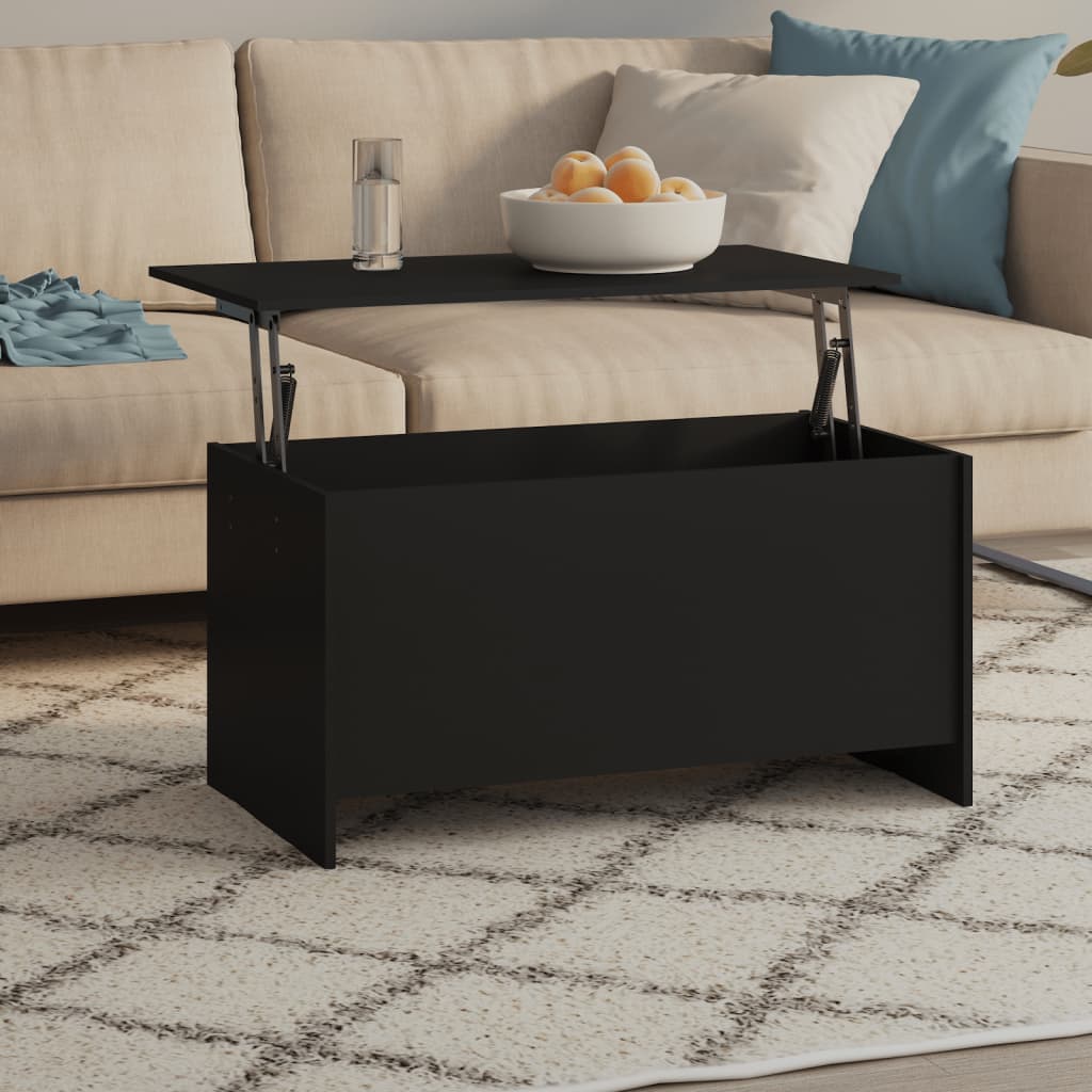 foto del prodotto tavolino da salotto nero 102x55,5x52,5 cm in legno multistrato cod mxl 23687