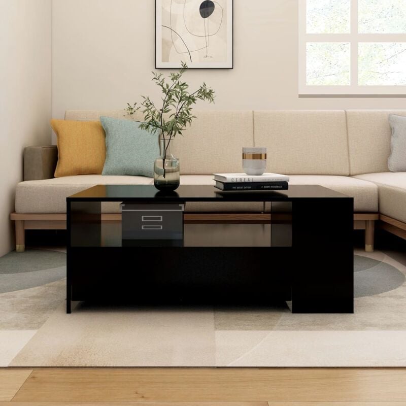 foto del prodotto tavolino da salotto nero 102x55x42 cm in legno compensato vidaxl