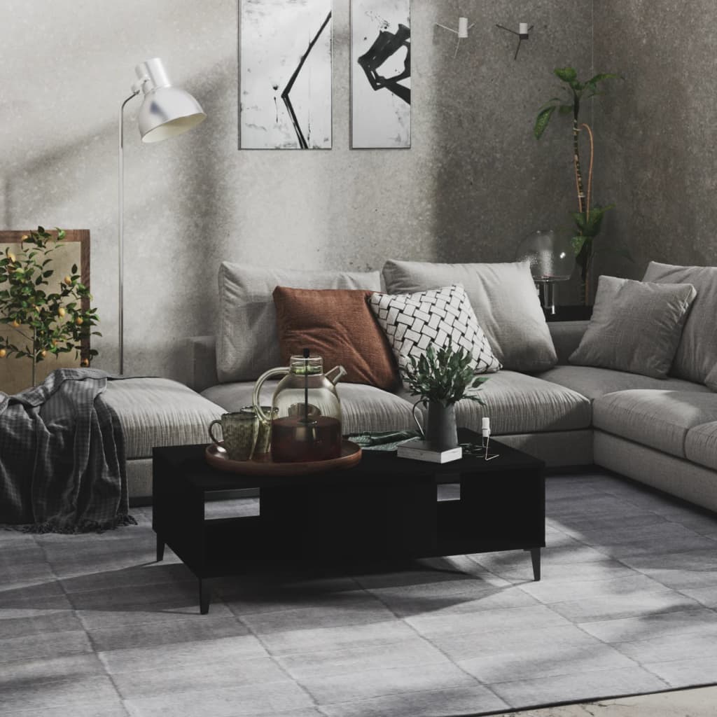 foto del prodotto tavolino da salotto nero 103,5x60x35 cm in truciolato cod mxl 9650