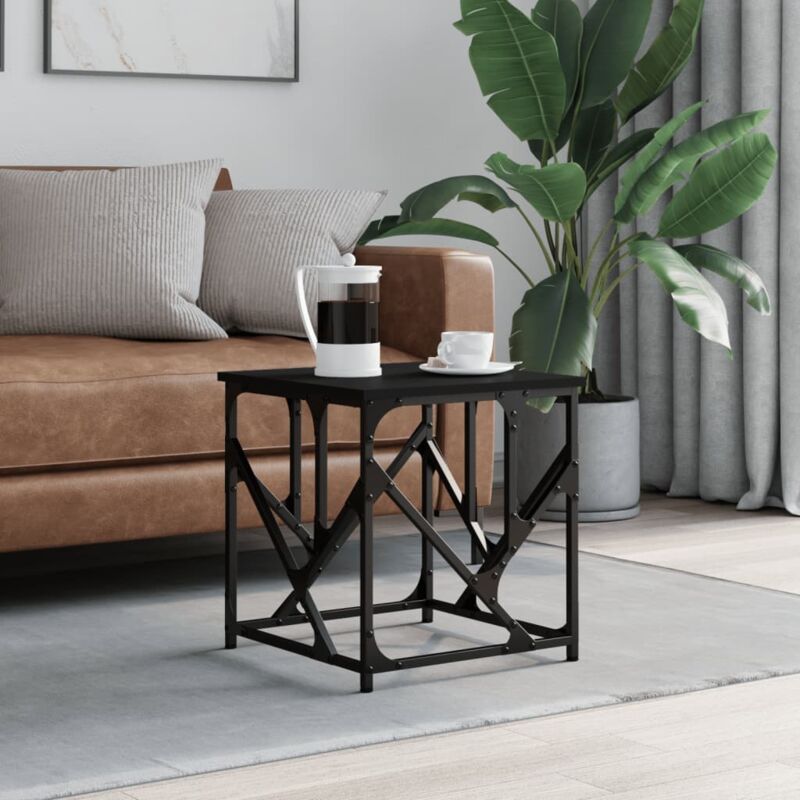 foto del prodotto tavolino da salotto nero 45x45x47,5 cm in legno multistrato vidaxl