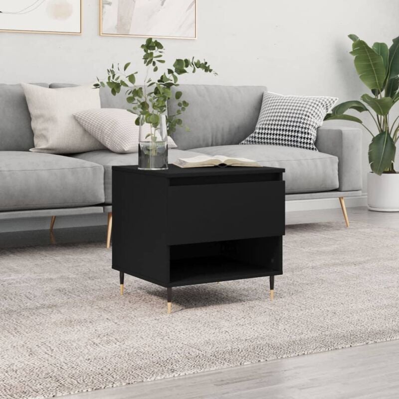 foto del prodotto tavolino da salotto nero 50x46x50 cm in legno multistrato vidaxl
