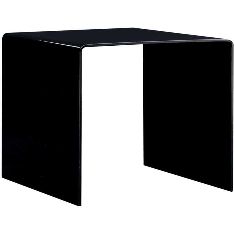 foto del prodotto tavolino da salotto nero 50x50x45 cm in vetro temperato - vidaxl