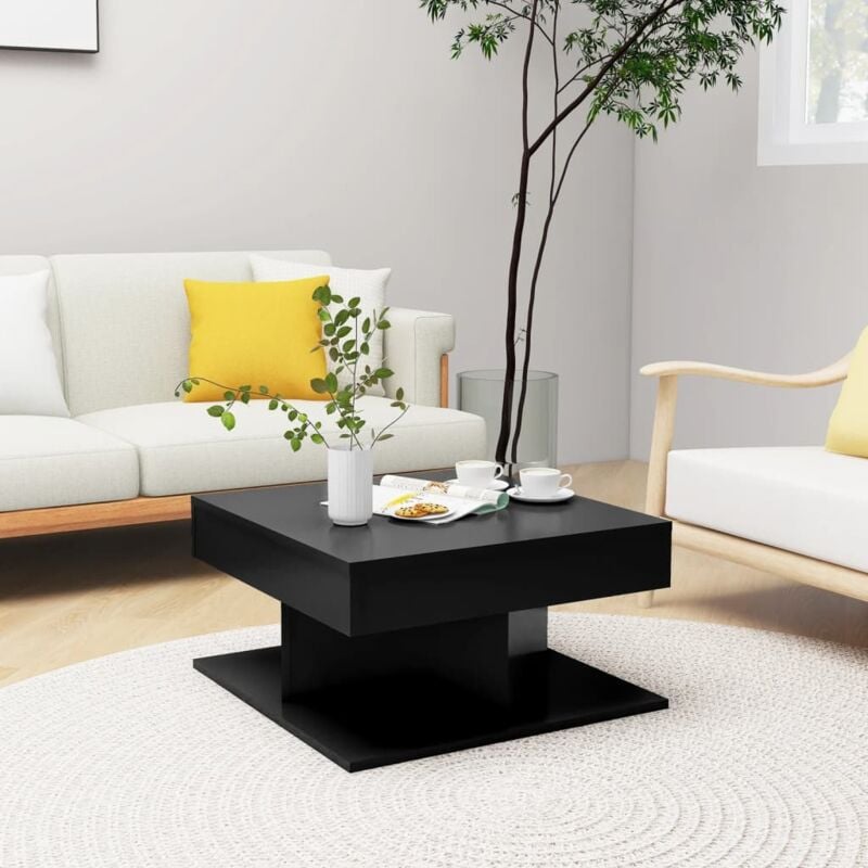 foto del prodotto tavolino da salotto nero 57x57x30 cm in legno multistrato vidaxl