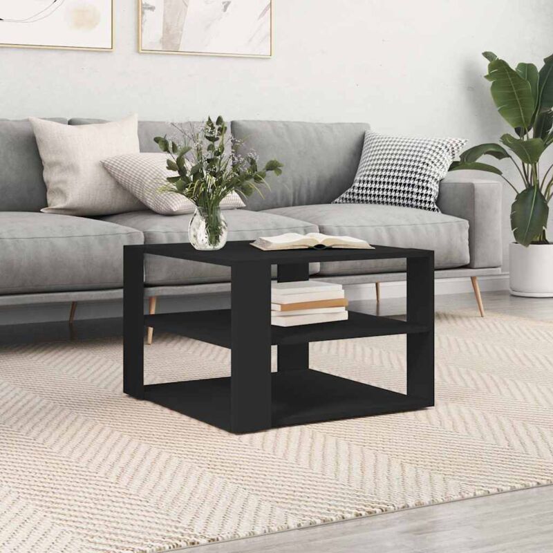 foto del prodotto tavolino da salotto nero 59,5x59,5x40 cm in legno multistrato vidaxl