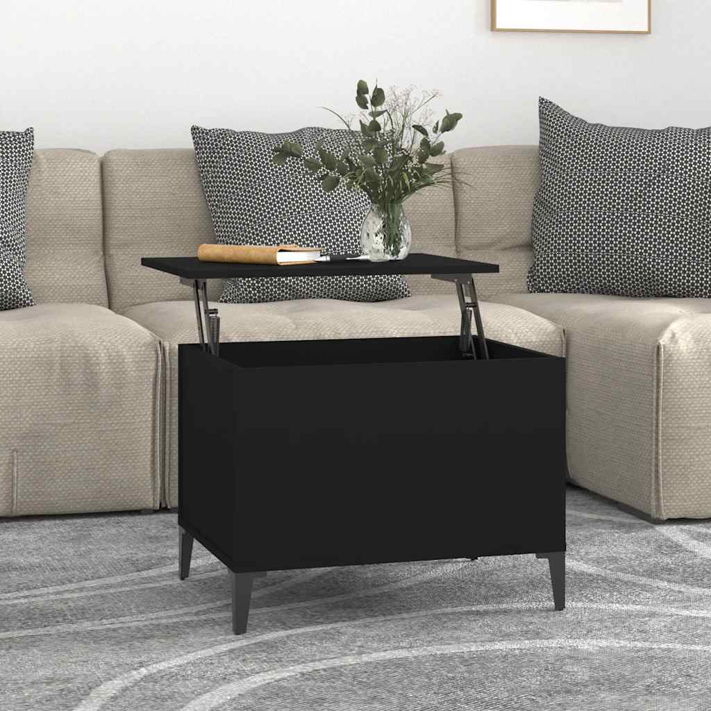 foto del prodotto tavolino da salotto nero 60x44,5x45 cm in legno multistrato vidaxl
