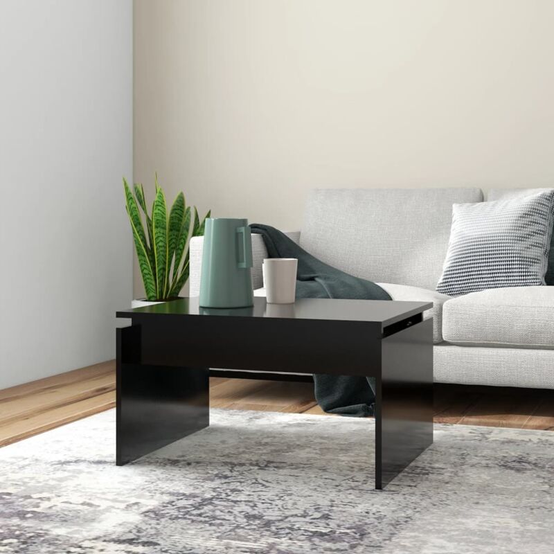 foto del prodotto tavolino da salotto nero 68x50x38 cm legno multistrato vidaxl