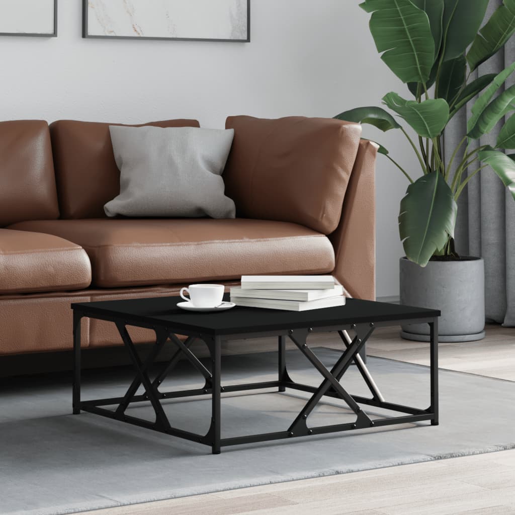foto del prodotto tavolino da salotto nero 70x70x30 cm in legno multistratocod mxl 107174