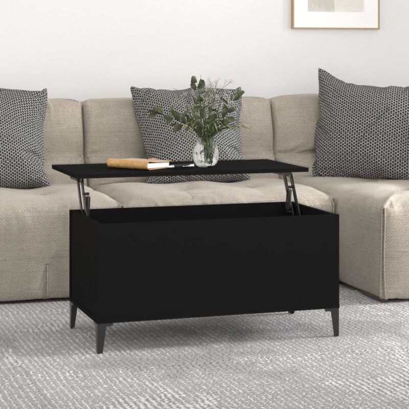 foto del prodotto tavolino da salotto nero 90x44,5x45 cm in legno multistrato vidaxl