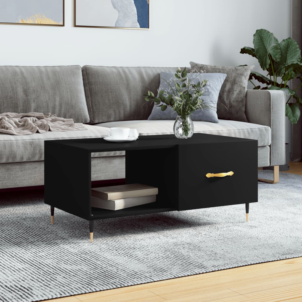 foto del prodotto tavolino da salotto nero 90x50x40 cm in legno multistratocod mxl 103102
