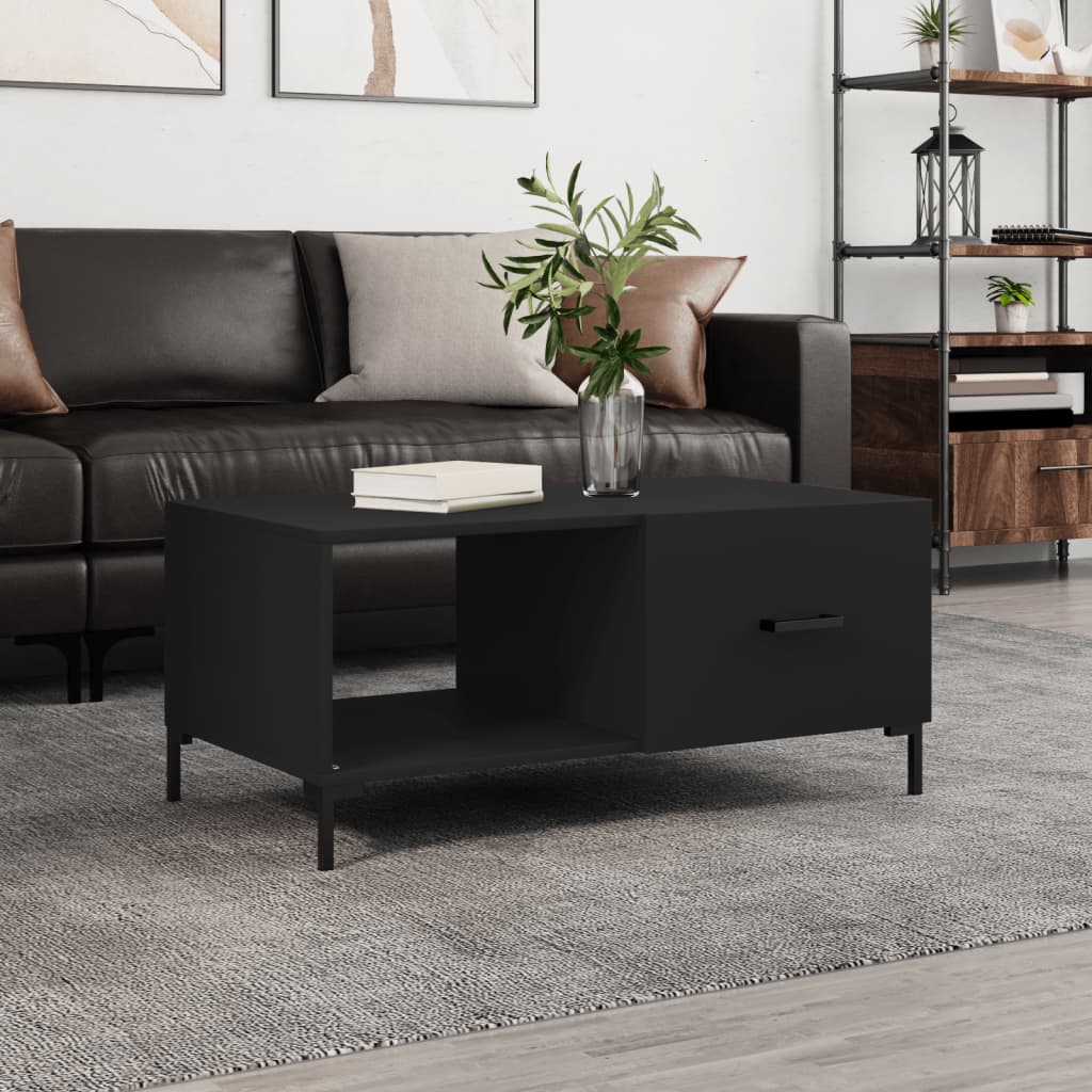 foto del prodotto tavolino da salotto nero 90x50x40 cm in legno multistratocod mxl 79154