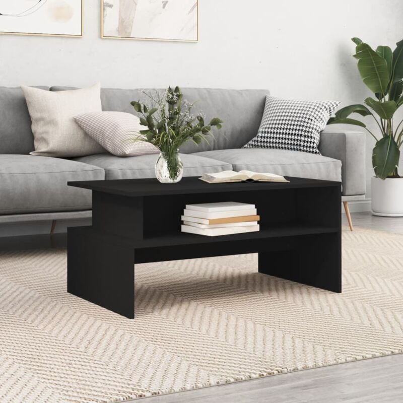 foto del prodotto tavolino da salotto nero 90x55x42,5 cm in legno multistrato vidaxl