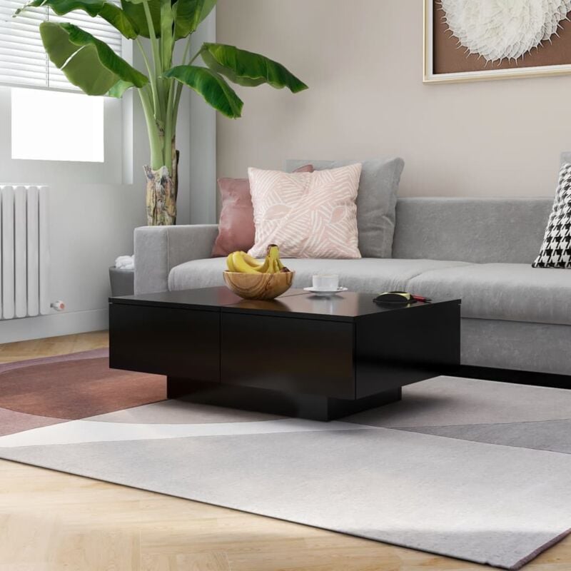 foto del prodotto tavolino da salotto nero 90x60x31 cm in legno multistrato vidaxl