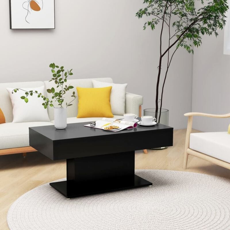 foto del prodotto tavolino da salotto nero 96x50x45 cm in legno multistrato vidaxl