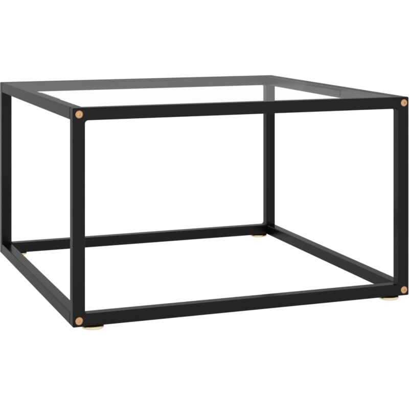 foto del prodotto tavolino da salotto nero con vetro temperato 60x60x35 cm vidaxl