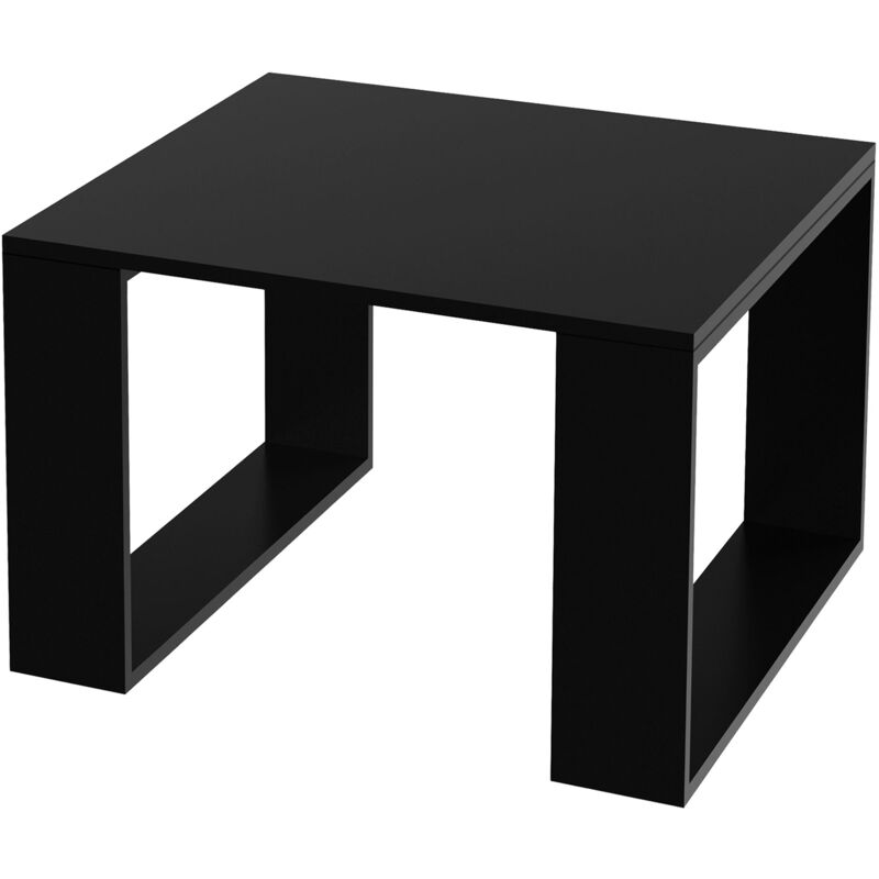 foto del prodotto tavolino da salotto quadrato 65 x 65 x 40 cm nero tavolo basso in truciolato rivestito in melamina per soggiorno divano ufficio lounge sala d attesa