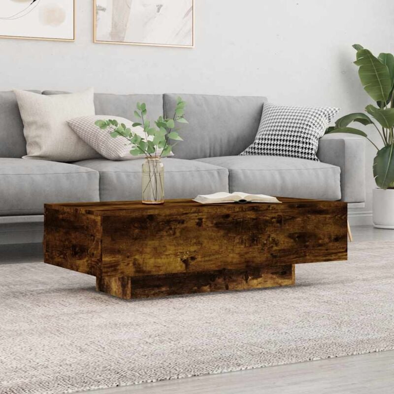 foto del prodotto tavolino da salotto rovere fumo 100x49,5x31cm legno multistrato vidaxl