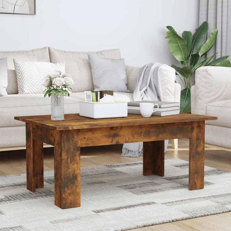 foto del prodotto tavolino da salotto rovere fumo 100x60x42 cm legno multistrato vidaxl