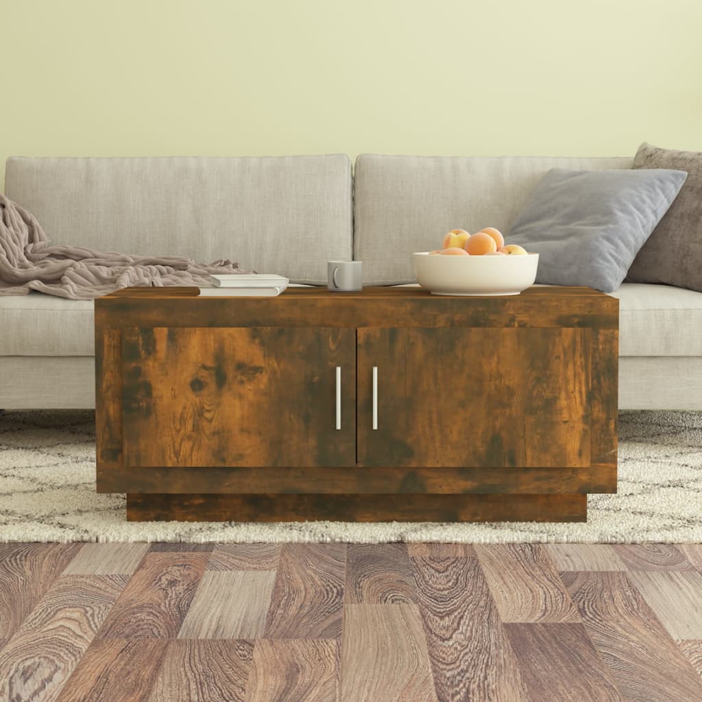 foto del prodotto tavolino da salotto rovere fumo 102x50x45 cm legno multistrato