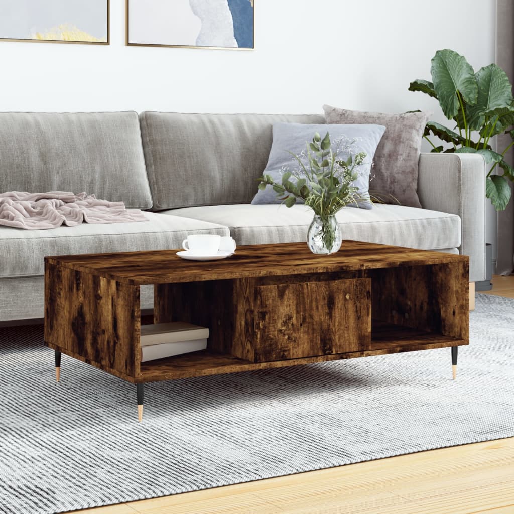 foto del prodotto tavolino da salotto rovere fumo 104x60x35 cm legno multistratocod mxl 82040