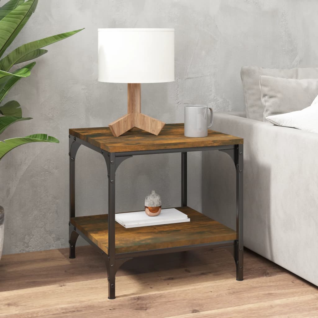 foto del prodotto tavolino da salotto rovere fumo 40x40x40cm in legno multistrato cod mxl 18396