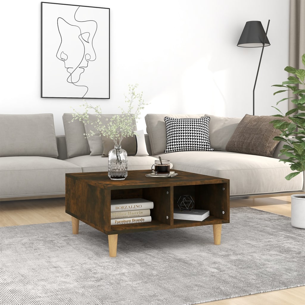 foto del prodotto tavolino da salotto rovere fumo 60x60x30 cm in truciolato cod mxl 7223