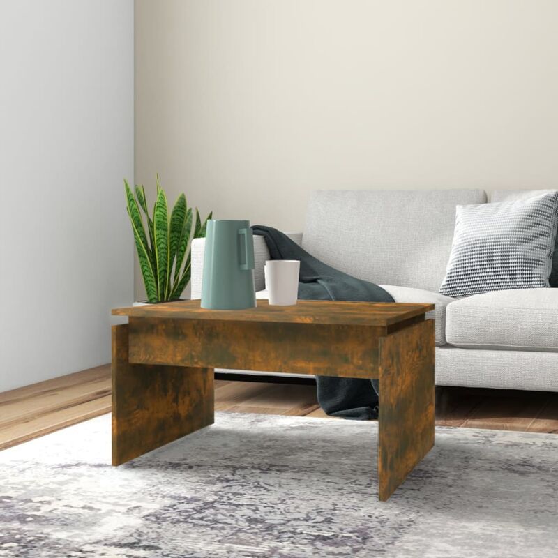 foto del prodotto tavolino da salotto rovere fumo 68x50x38 cm legno multistrato vidaxl