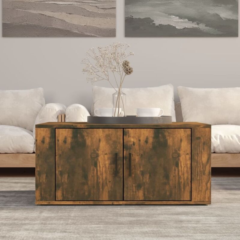 foto del prodotto tavolino da salotto rovere fumo 80x50x36 cm legno multistrato vidaxl