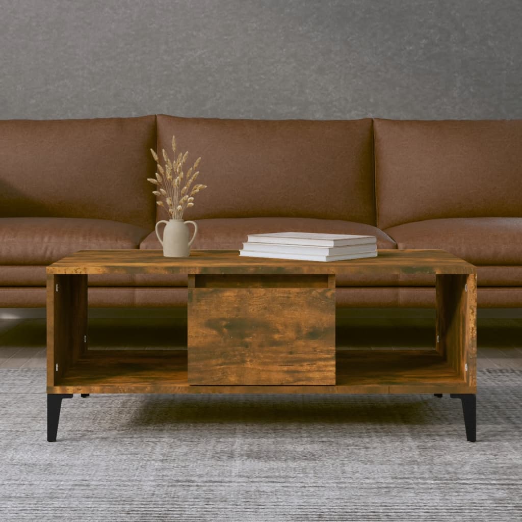 foto del prodotto tavolino da salotto rovere fumo 90x50x36,5 cm legno multistrato cod mxl 26236