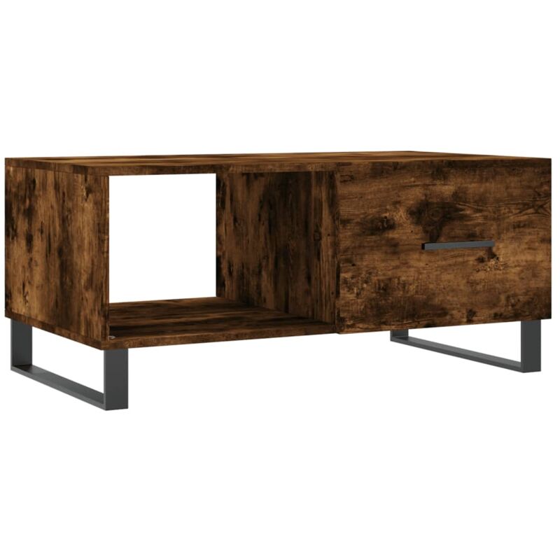 foto del prodotto tavolino da salotto rovere fumo 90x50x40cm in legno multistrato vidaxl