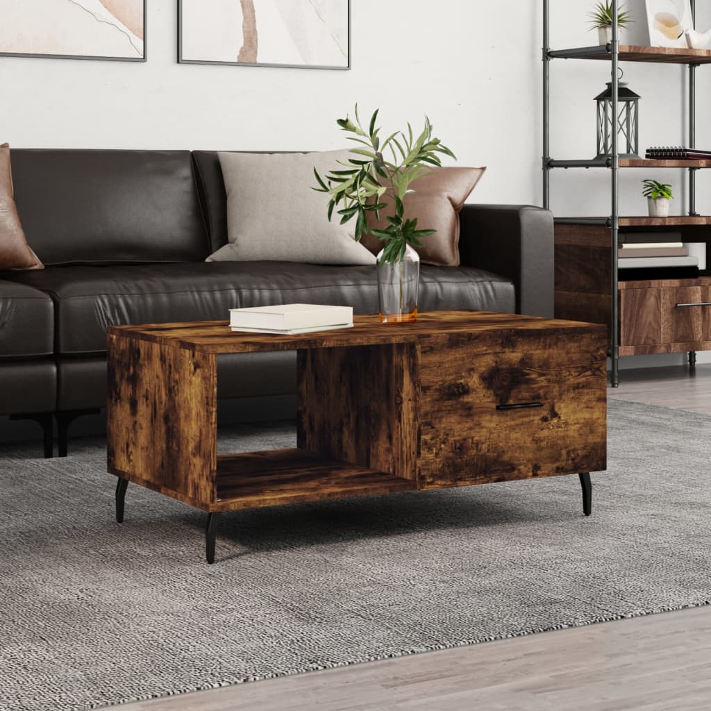 foto del prodotto tavolino da salotto rovere fumo 90x50x40cm in legno multistratocod mxl 104828