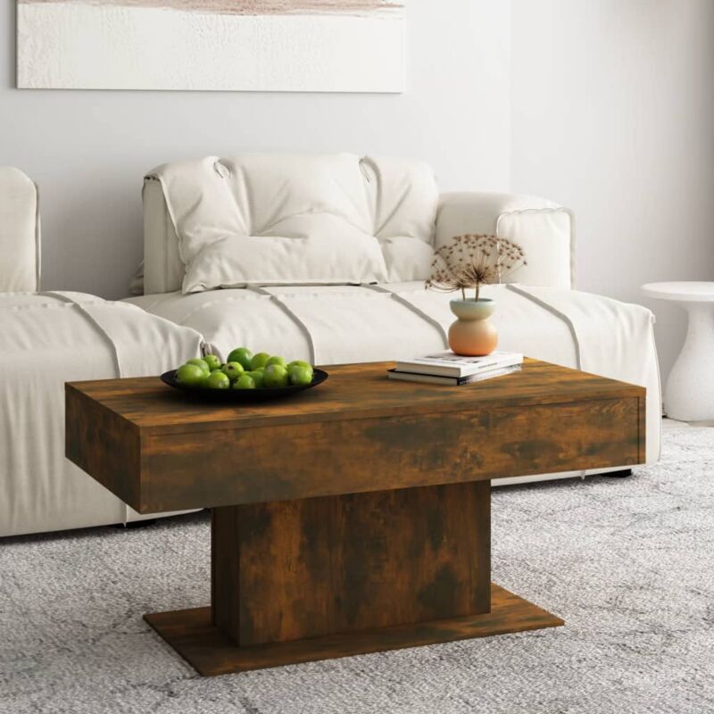foto del prodotto tavolino da salotto rovere fumo 96x50x45cm in legno multistrato vidaxl