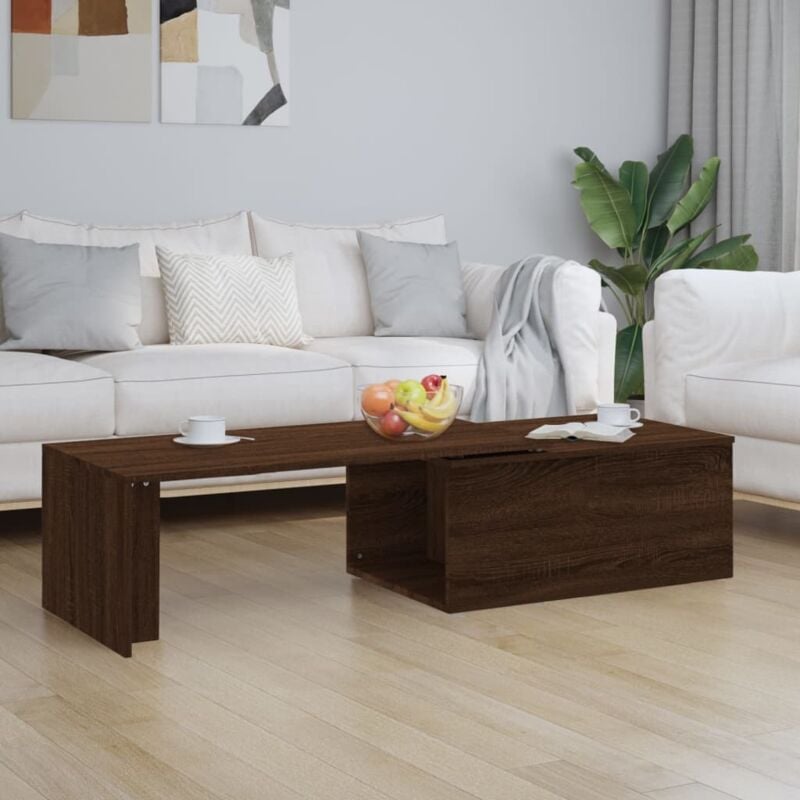 foto del prodotto tavolino da salotto rovere marrone 150x50x35 cm in multistrato vidaxl