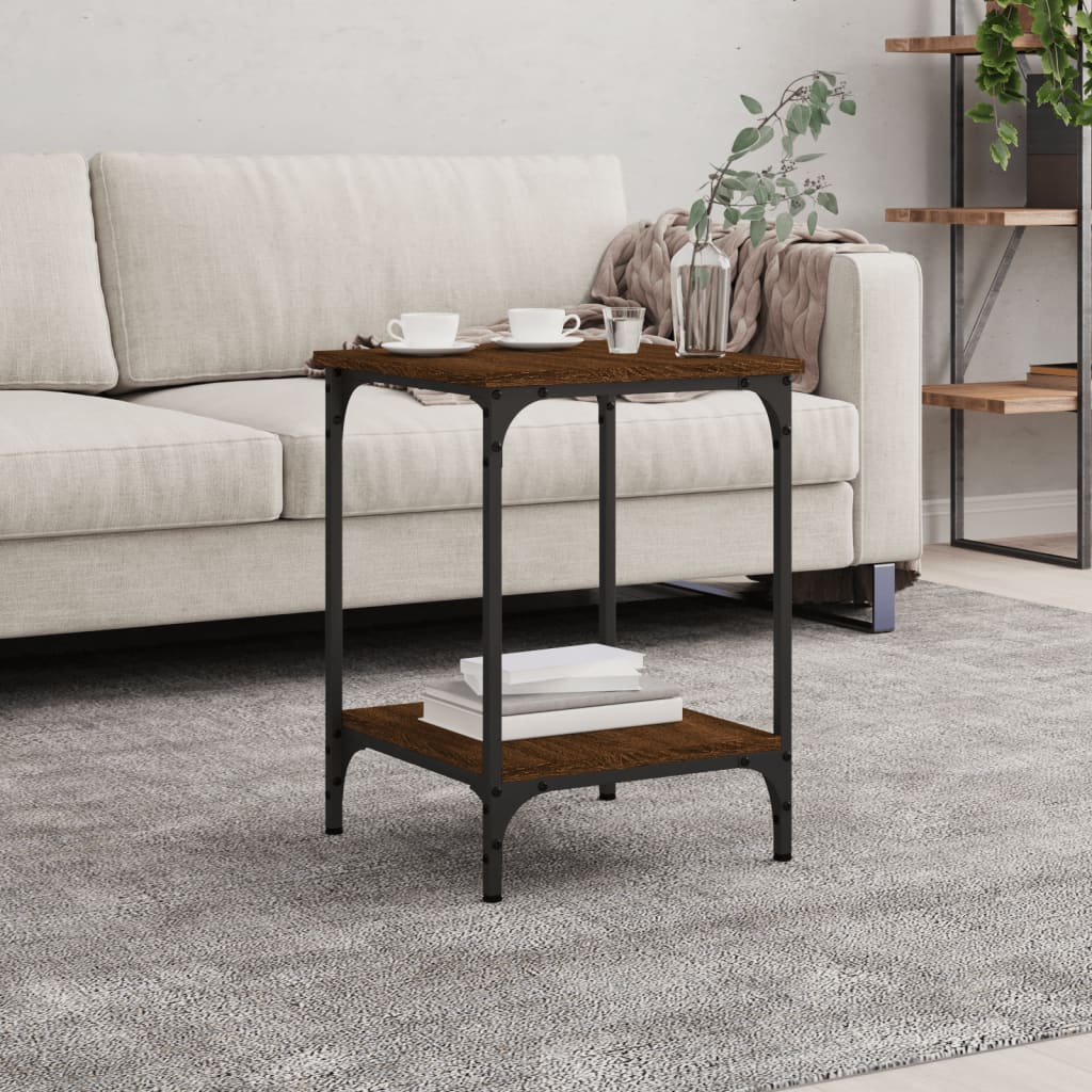 foto del prodotto tavolino da salotto rovere marrone 40x40x55cm legno multistratocod mxl 118852