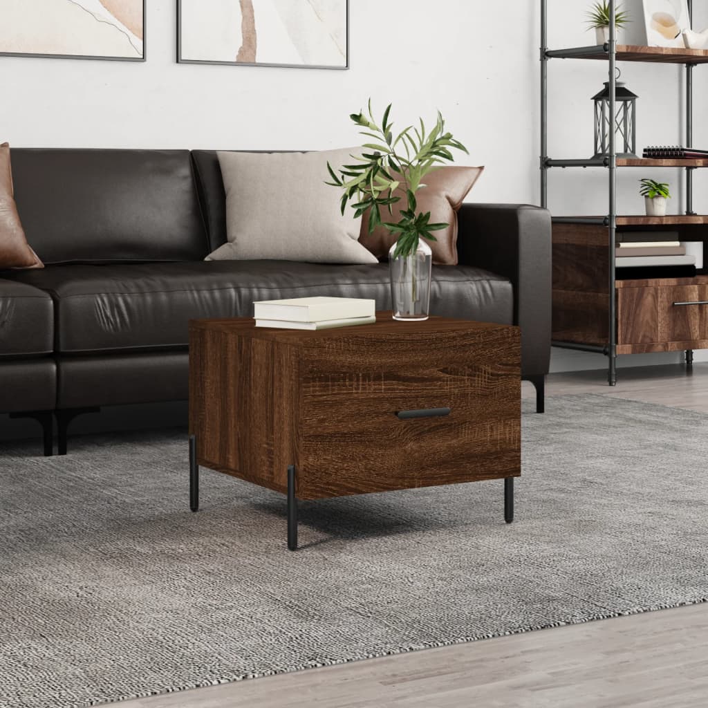 foto del prodotto tavolino da salotto rovere marrone 50x50x40cm legno multistratocod mxl 105278