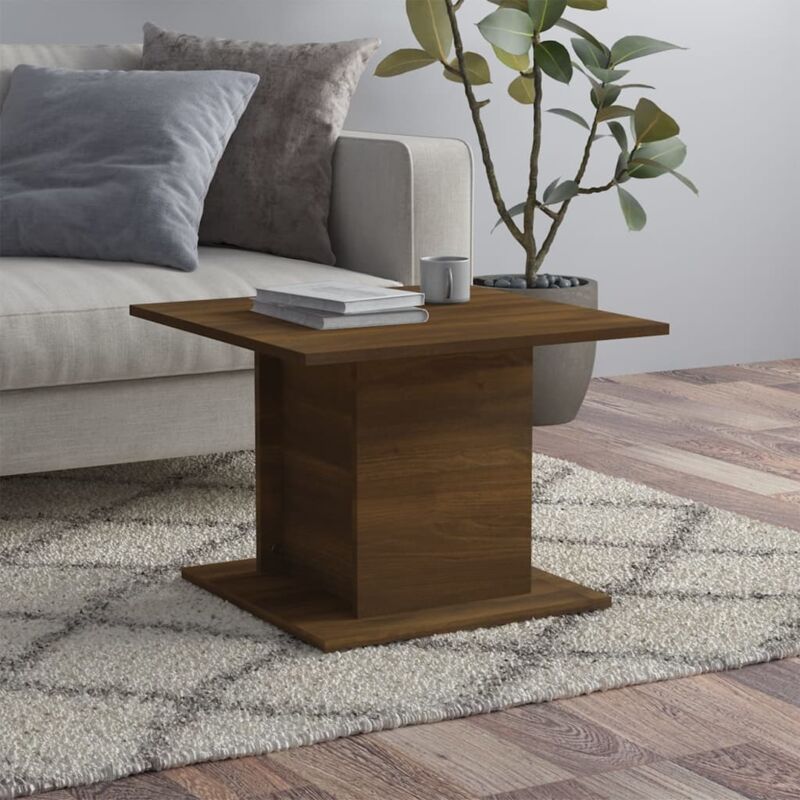 foto del prodotto tavolino da salotto rovere marrone 55,5x55,5x40cm in truciolato vidaxl