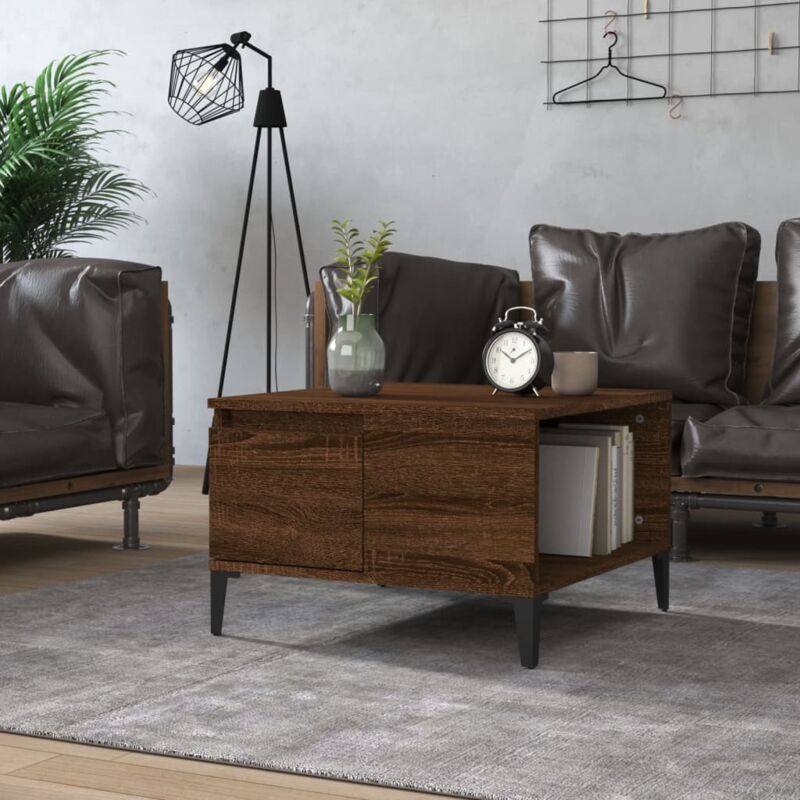 foto del prodotto tavolino da salotto rovere marrone 55x55x36,5 cm in multistrato vidaxl