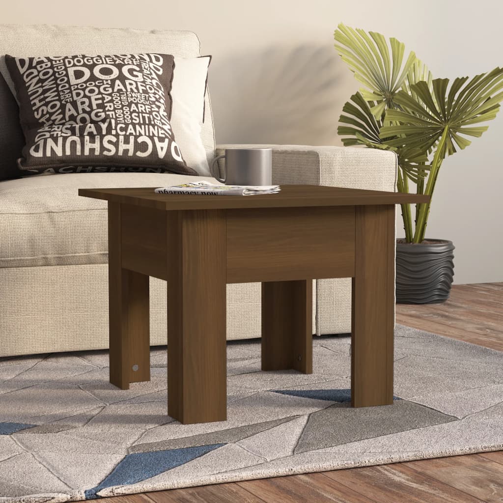 foto del prodotto tavolino da salotto rovere marrone 55x55x42 cm in truciolato cod mxl 18566