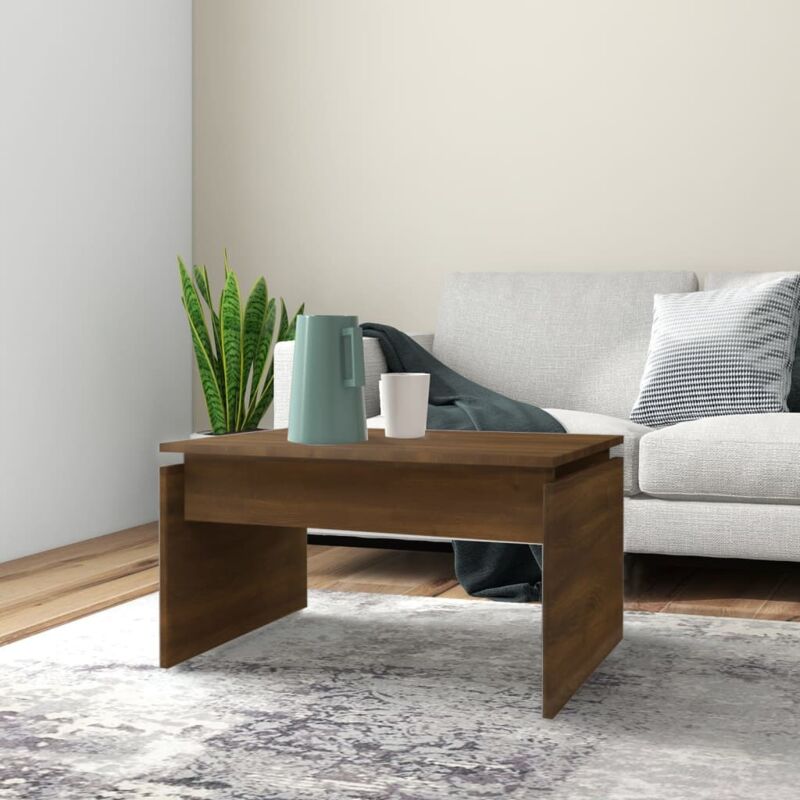 foto del prodotto tavolino da salotto rovere marrone 68x50x38 cm in multistrato vidaxl