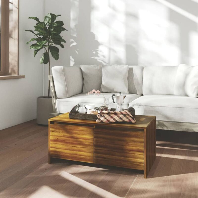 foto del prodotto tavolino da salotto rovere marrone 90x50x41,5 cm in truciolato vidaxl