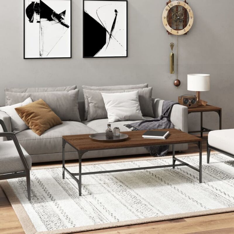 foto del prodotto tavolino da salotto rovere marrone100x50x35cm legno multistrato vidaxl