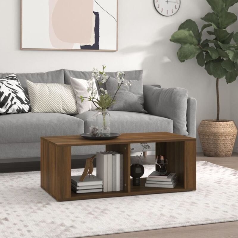 foto del prodotto tavolino da salotto rovere marrone100x50x36cm legno multistrato vidaxl