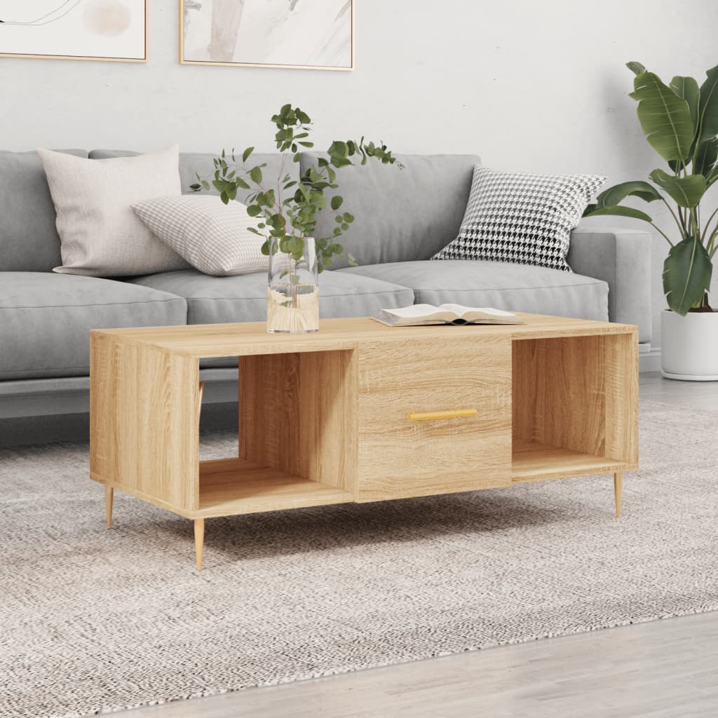 foto del prodotto tavolino da salotto rovere sonoma 102x50x40cm legno multistratocod mxl 80724