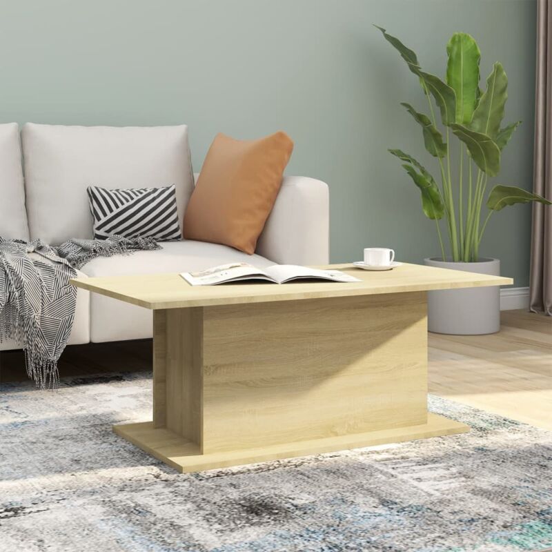 foto del prodotto tavolino da salotto rovere sonoma 102x55,5x40 cm in truciolato vidaxl