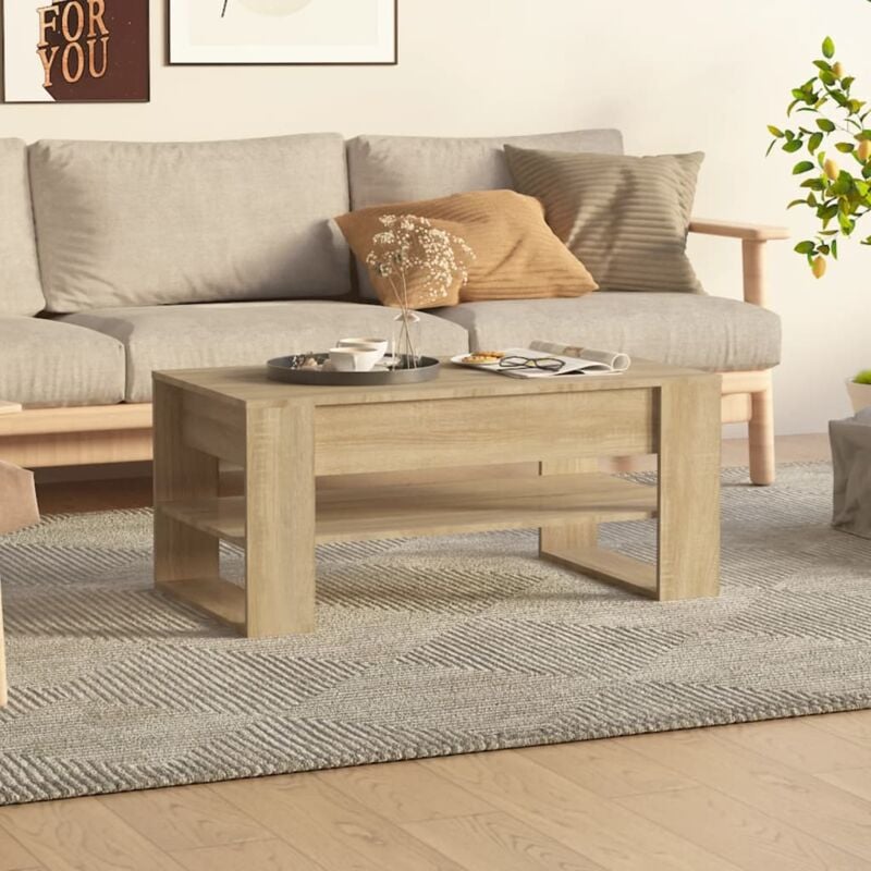 foto del prodotto tavolino da salotto rovere sonoma 102x55x45cm legno multistrato vidaxl