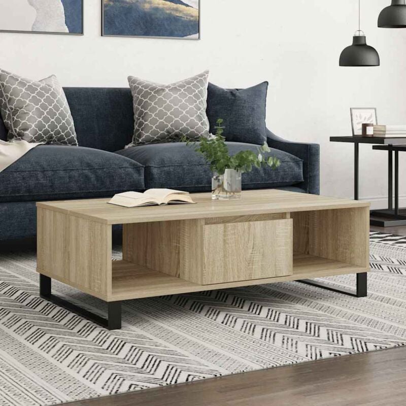 foto del prodotto tavolino da salotto rovere sonoma 104x60x35cm legno multistratocod mxl 82094
