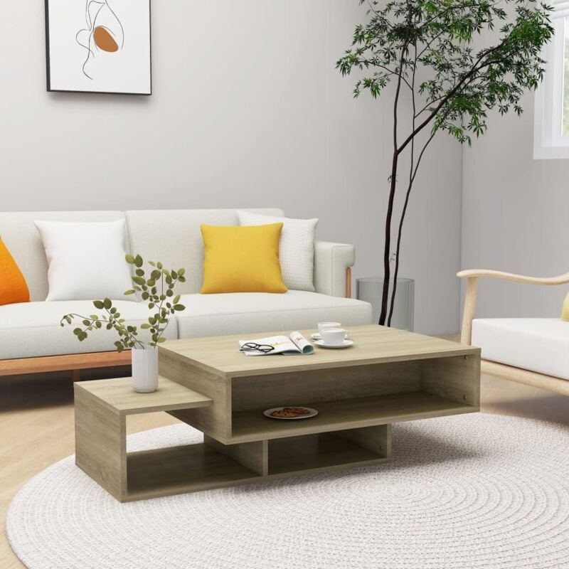 foto del prodotto tavolino da salotto rovere sonoma 105x55x32 cm in truciolato vidaxl